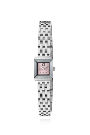 GUCCI 時計 G-FRAME GUCCI G-Frame Quartz White, Red, Blue MOP Dial Gold PVD